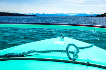 Poster - boat at a lake