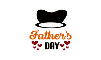 Sticker - Happy Fathers Day Wishes Card Design for print or use as poster, flyer or T Shirt