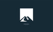 a line art icon logo of a mountain