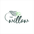corporate willow logo nature graphic design element for business or industry template ideas
