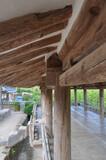Fototapeta Na ścianę - Korean Confucian Academy from Joseon Dynasty era. View of pavilion wooden structure. Byeongsan Seowon, Andong, South Korea.