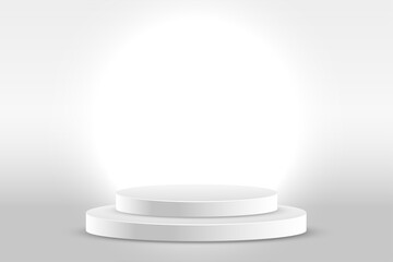Wall Mural - white studio background with product display