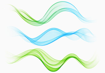 Wall Mural - Bright green blue speed abstract lines flow