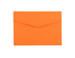 Orange paper envelope isolated on white