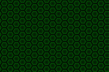 Wall Mural -  Seamless Hexagon-style pattern with grass green color.