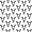 © Sweta - Vector seamless pattern of flat trans transgender transsexual symbol isolated on white background