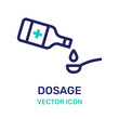 Pouring dosage of medicine icon vector illustration