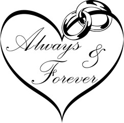 Wall Mural - Always and forever graphic