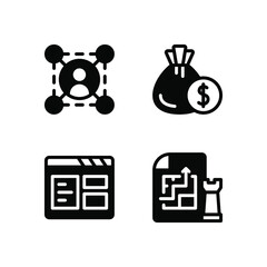 Wall Mural - network budget browser strategy glyph icon