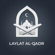Laylat al-qadar. black color islamic background