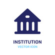 Public institution icon. government building vector