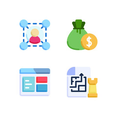 Wall Mural - network budget browser strategy flat icon