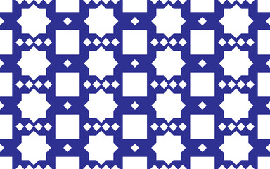 White pattern on blue background, abstract pattern design, modern contemporary style