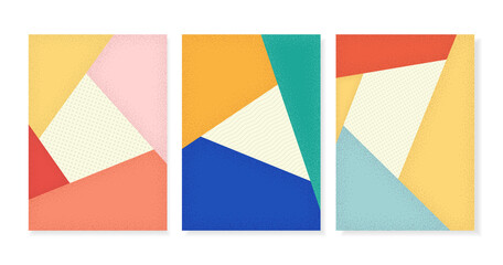 Wall Mural - geometric texture with simple shapes composition. vector illustration. abstract backgrounds in memph