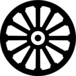 Vector illustration of the wagon wheel