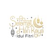 © Freshcare - Selamat hari raya idul fitri means happy eid al fitr vector illustration. Eid mubarak lettering typography design.