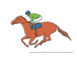 Vector illustration on a horse racing theme