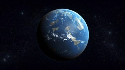 Canvas Print - Earth-like Planet Kepler from another star system.