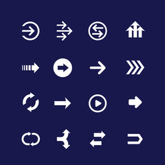 Sticker - arrows set, vector icons