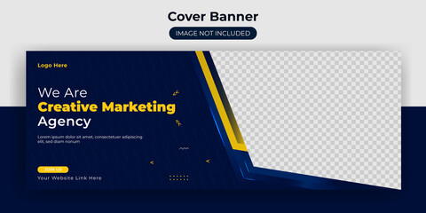 facebook cover banner webinar facebook cover banner online digital marketing business social media business cover post design template