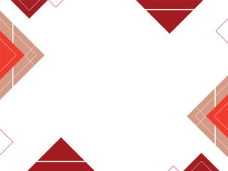 abstract geometric background red pattern, mosaic template, banner design, triangle and square shape