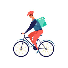 Poster - Courier Flat Illustration