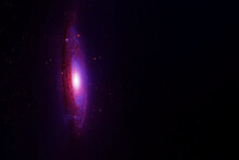 Bright, Red-dark Quasar In Deep Space. Elements Of This Image Were Furnished By NASA