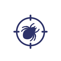 Canvas Print - pest control icon with a bug