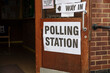 © ink drop - Polling station sign outside the entrance to a political voting location in UK