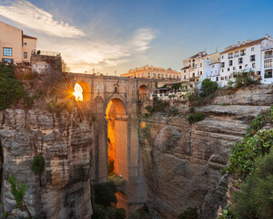 Wall Mural - Ronda, Spain at Puente Nuevo Bridge