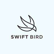 Abstract Swallow Bird Logo. Swift Bird Icon