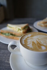 Coffee and sandwich 