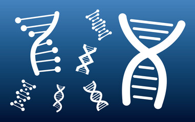 Wall Mural - dna molecules pattern