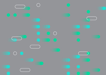 Digital Morse Code Background. Digital dot and dash with green and blue color design in the morse code style show dynamic from data connection through network connection pipeline or fiber optic.