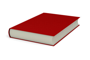 Wall Mural - red book on white background. Isolated 3D illustration