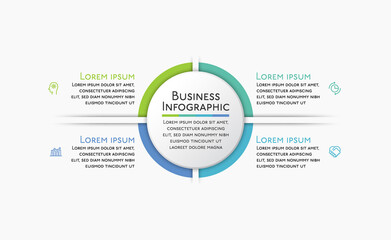 Wall Mural - business circle. timeline infographic icons designed for abstract background template milestone elem