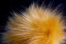 Yellow Fur Pompom Background Texture 
