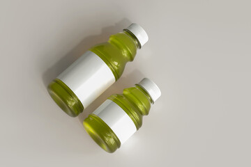 Poster - Transparent Beverage Bottle 3D Rendering