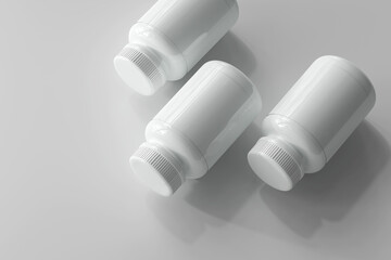 Sticker - Isolated Plastic Medicine Bottle 3D Rendering