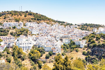 Wall Mural - White houses in Casares village, Andalusia