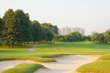 Poster - Golf course under clear sky