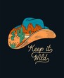 © cddesign.co - Western theme vector cowboy hat illustration for t-shirt prints, posters and other uses.