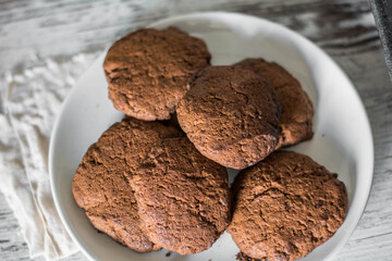 chocolate chip cookies and milk