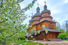 The Wooden Church And Its Garden, Mamjeva Sloboda Cossack Village, Kyiv, Ukraine