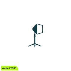 Wall Mural - studio lamp icon 