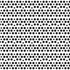 Poster - Dots make seamless pattern. Vertical little and large dots make same ornament.