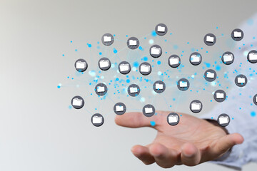 data network 3d digital info