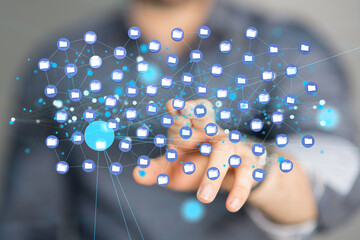 data network 3d digital info
