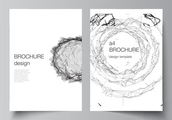 Wall Mural - vector layout of a4 cover mockups templates for brochure, flyer layout, booklet, cover design, book 