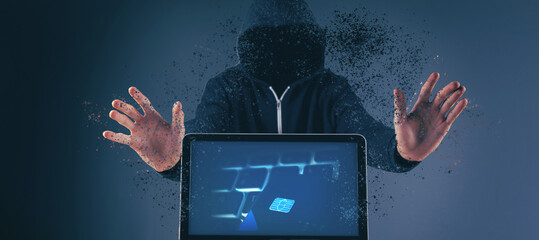 hacker steals money and spends money from the account